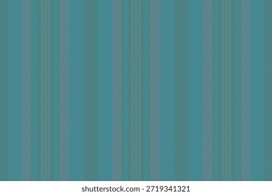 Einzelner Hintergrund Stoff Textil, dekorieren Streifen vertikalen Linien. Verzierte Vektortextur Muster nahtlos in Cyan und Teal Blue Farben Palette.