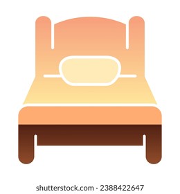 Single bad flat icon. Sleep color icons in trendy flat style. Single room gradient style design, designed for web and app. Eps 10