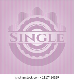 Single badge with pink background