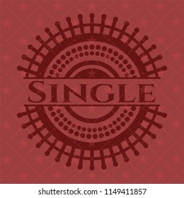 Single badge with red background