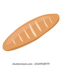 single baguette flat vector element