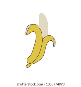 single banana cartoon