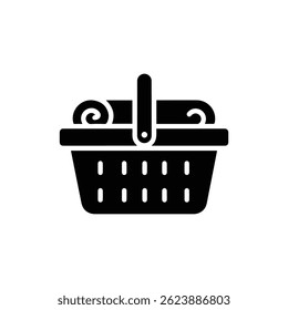 Single Basket with Handle and Blanket Icon