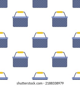 Single basket pattern. basket concept. flat trendy Vector seamless Pattern, background, wallpaper