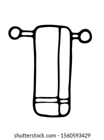 Single bathroom vector illustration. Isolated on the white background hand drawn illustration for flyers, banners, identify materials and other. 