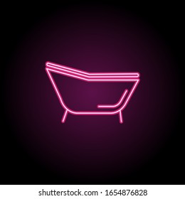 Icono de una bañera. Línea delgada simple, contorno vectorial de iconos de baño para ui y ux, sitio web o aplicación móvil