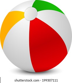 Single beach ball isolated