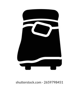 Gráfico de Vector de ilustración de icono de glifo de cama individual. Gráfico simple del Vector de la ilustración del elemento, conveniente para el App, los Sitios web, y las presentaciones aisladas en el fondo blanco