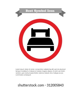 Single bed icon
