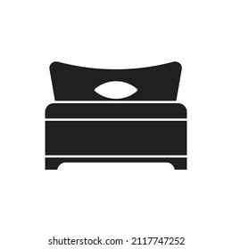 Single bed icon design isolated on white background