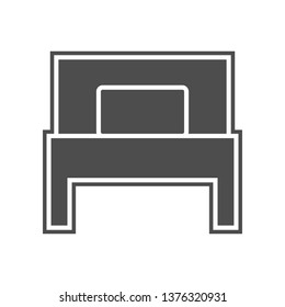 single bed icon. Element of minimalistic for mobile concept and web apps icon. Glyph, flat icon for website design and development, app development