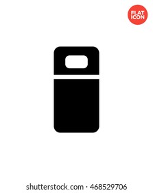 Single Bed Icon Flat Style Isolated Vector Illustration