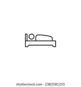 Single bed icon isolated on white background. Hotel symbol modern, simple, vector, icon for website design, mobile app, ui. Vector Illustration