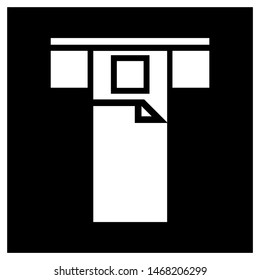 Single bed. Icon.
The place to rest and sleep is a flat, black and white image.