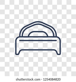 Single bed icon. Trendy linear Single bed logo concept on transparent background from Hotel and Restaurant collection