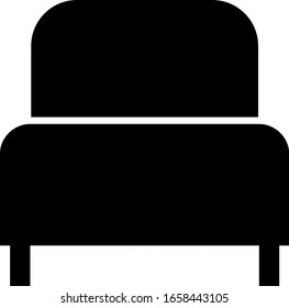 Single Bed icon. vector Simple modern icon design illustration.