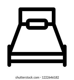 Single bed with pillow