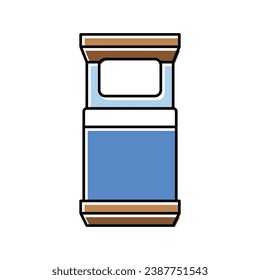 single bed top view color icon vector. single bed top view sign. isolated symbol illustration