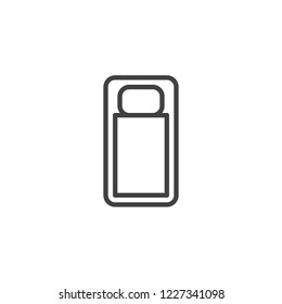 Single Bed top view outline icon. linear style sign for mobile concept and web design. House interior furniture simple line vector icon. Symbol, logo illustration. Pixel perfect vector graphics