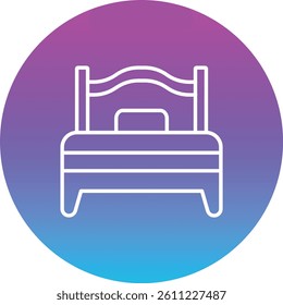 Single Bed vector icon. Can be used for printing, mobile and web applications.