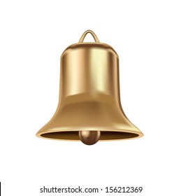 single bell isolated on white background