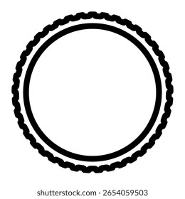 Single bicycle part icon line style clean outline abstract gear mechanic symbol simple shape modern minimal versatile for garage bike maintenance workshop