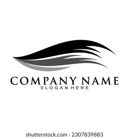 Single bird wing vector illustration logo