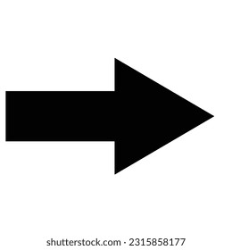 single black arrow icon- pointed to the right side. depicts a simple graphic representation of a black arrow. The arrow is pointing toward the right side of the image.