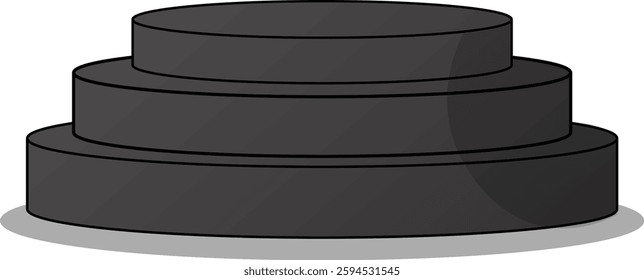 The Single Black Cartoon Podium