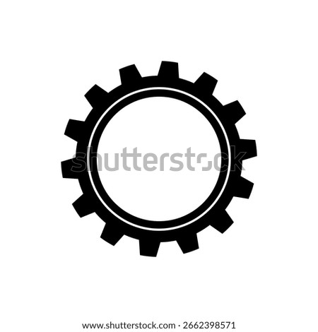 Single Black Gear Cogwheel Settings Icon