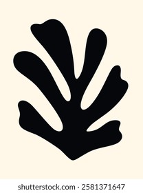 single black leaves silhouette vector illustration
