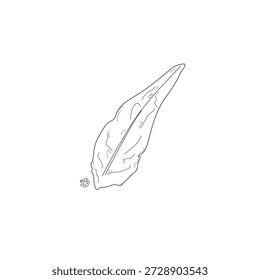 single black line ugly leaf 