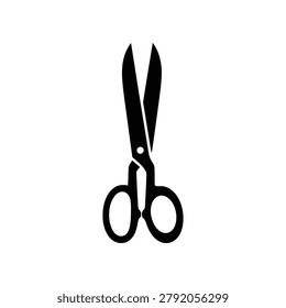 Single black scissor icon in clean outline style on plain white background.