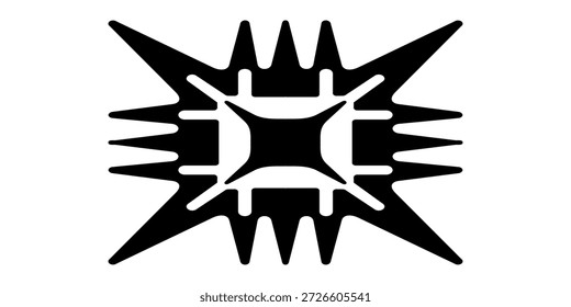 Single black star icon with sharp points
