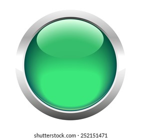 Single Blank Button Web Vector Stock Vector (royalty Free) 252151474