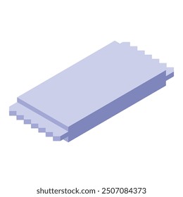 Single blank sachet packaging mockup presenting its bottom part, isometric view