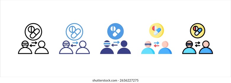Single Blind Multi Style Icon Set