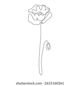 Single blooming flower in elegant one line style with a bud. Perfect for minimalist botanical wall art and subtle tattoo designs.
 - Powered by Shutterstock - Get 15% off with code: PIKWIZARD15