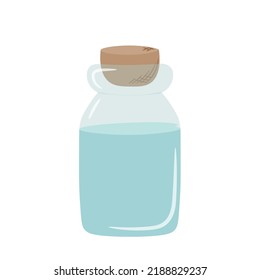 Single Blue Glass Jar Liquid Inside Stock Vector (Royalty Free ...