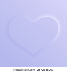Single blue heart on a gradient background. Elegant, glowing design symbolizing love and intimacy. Perfect for romantic themes or Valentine's Day