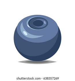 Single blueberry berry vector icon isolated on white background for food art and illustration