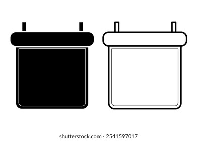 Ícone de placa única desenho animado, adesivo vetor plano