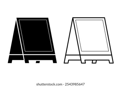 Single board icon object cartoon, sticker flat vector