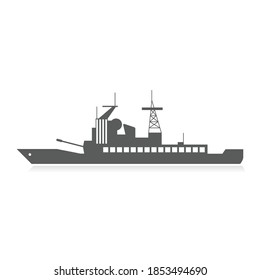 Ikone für Einzelboote. Bootsymbol, Vektorgrafik.