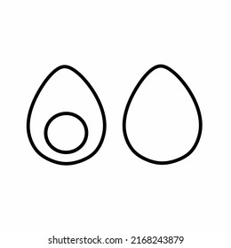 Icono de la línea de huevos revueltos en un estilo lineal aislado en fondo blanco. Símbolo pictograma e ilustración del logotipo. Vector delgado de línea negra.