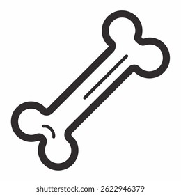 single bones flat icon vector art icon 