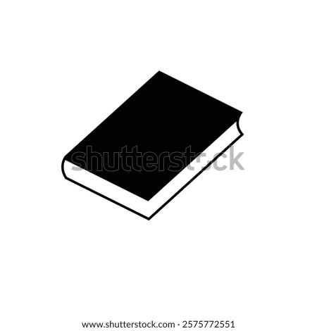 Single book icon with black design on a white background.