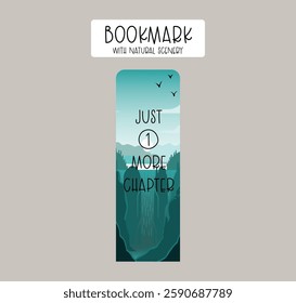 Single Bookmark with Nature Background– Printable and Aesthetic Design