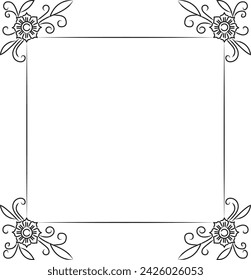 Single Border Design element Vector design