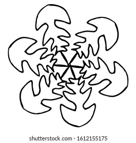 Single Botanical elements for the preparation of the compositions. Twigs and leaves make elements for invitation frames, greeting cards, posters, blogs. Hand-drawn illustration. Line art. Sketch.